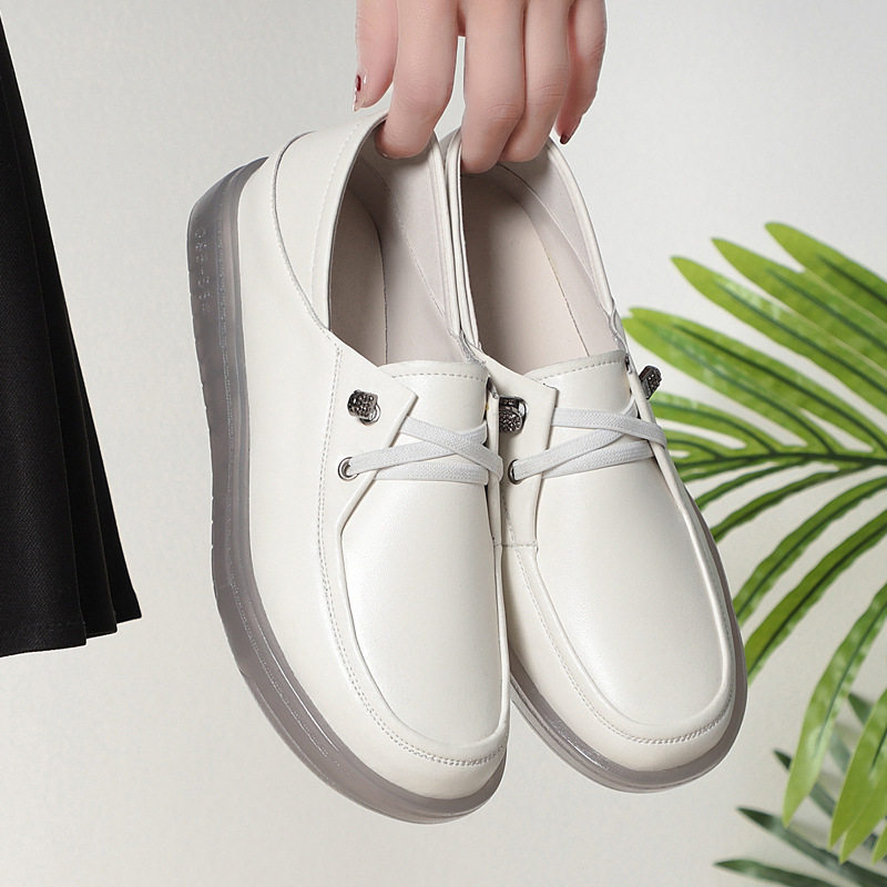新款春季软底小白鞋女平底真皮系带单鞋防滑百搭两穿休闲女鞋,运动鞋new,运动休闲鞋,淘宝优惠券,粉丝福利购,淘宝优惠卷