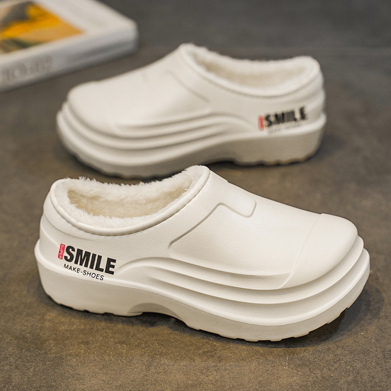 冬季包头拖男2025跨境加绒加厚户外男士休闲运动防寒保暖包跟棉鞋