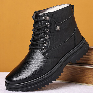 冬季 男防寒商务男式 加绒马丁靴雪地靴保暖加厚男7003 高帮棉鞋 男士