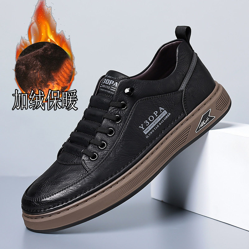 春秋男鞋时尚潮流豆豆板鞋透气牛皮男士休闲皮鞋开车一脚蹬鞋,运动鞋new,运动休闲鞋,淘宝优惠券,粉丝福利购,淘宝优惠卷