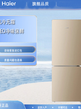 Haier/海尔 BCD-170WDPT两门小型风冷无霜家用租房实用节能冰箱