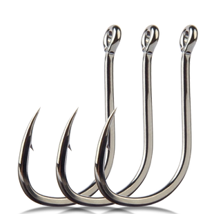 瑞美人歪嘴管付伊势尼有倒刺带环带孔带圈鱼钩圈柄钓鱼钩散装鱼钩