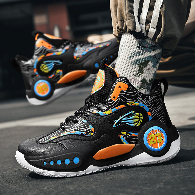 现货男鞋子青少年篮球鞋专业实战学生球鞋男初中生运动跑步鞋873