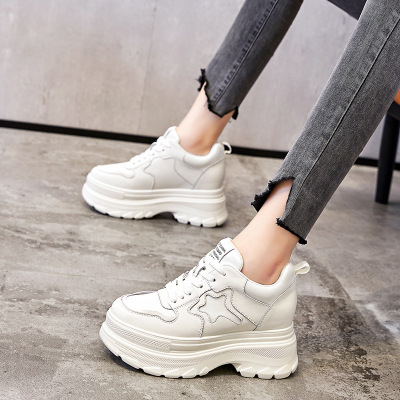 内增高女鞋3春秋季新款老爹鞋厚底小个子运动休闲鞋女A8577