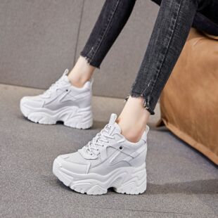 老爹鞋女内增高女鞋春秋季新款透气8cm厚底休闲运动鞋小个子A8365