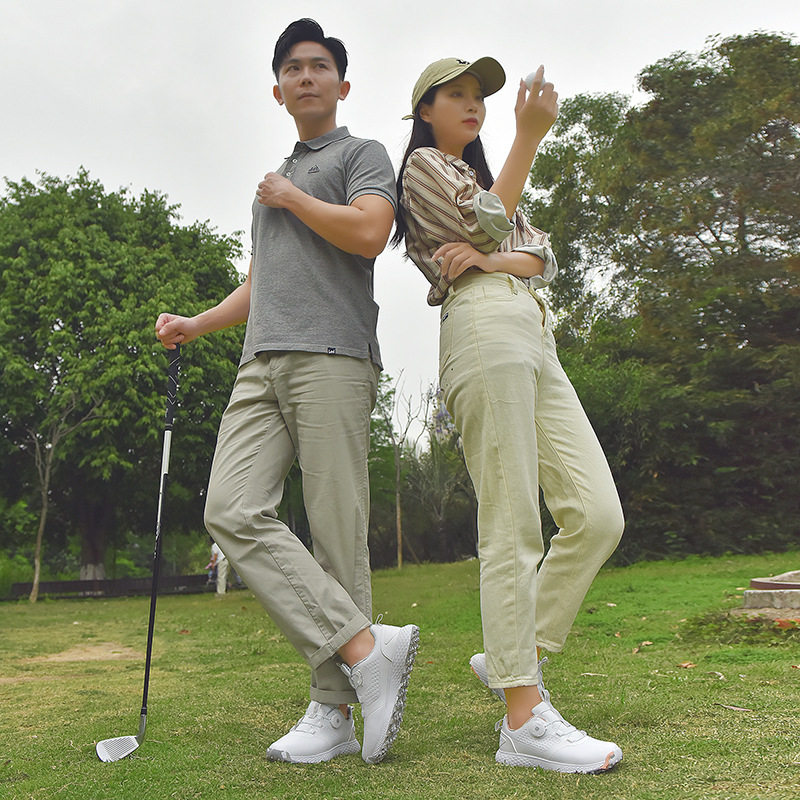 高尔夫球鞋男女防水旋转纽扣情侣高尔夫球鞋2026新款夏休闲运动鞋
