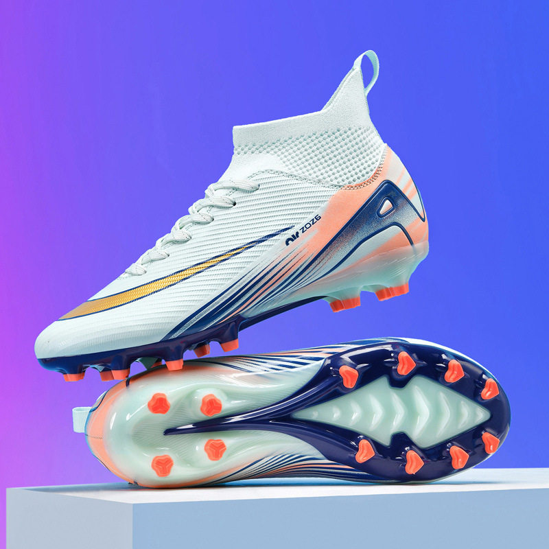 2026新款高帮AG长钉TF碎钉室外草地训练成人儿童青少年比赛足球鞋