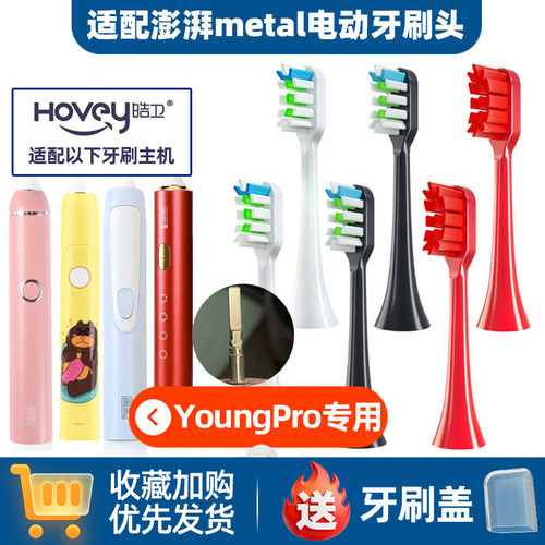 适配澎湃pro/young荷兰PCS电动牙刷头T-7S/6S替换Metal合金PP631i