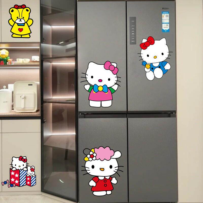 凯蒂猫贴纸Hello kitty卡通凯迪猫女生防水自粘墙贴宿舍装饰壁纸