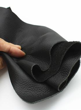 0.8mm薄牛皮黑色牛皮皮料真皮皮子沙发座椅门板档把套软皮皮衣料