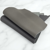 头层牛皮2.5MM厚真皮皮料牛皮厚牛皮皮灰色亚光皮大荔枝纹沙发皮