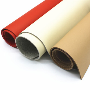 2mm平纹头层牛皮皮料真皮桌垫diy包纳帕皮料卡其乳白红色牛皮面料