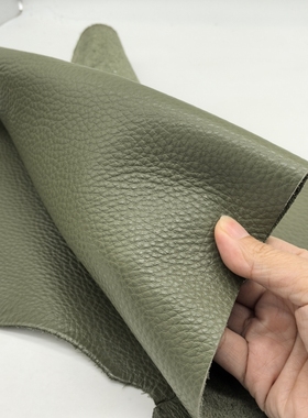 2.2mm厚头层牛皮皮料深绿色真皮沙发床头翻新软包垫子皮革面料