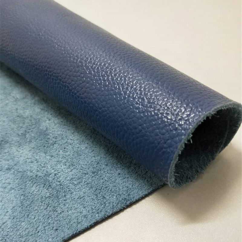 深蓝色头层牛皮皮料真皮手工diy材料皮革面料整张牛皮沙发软包皮