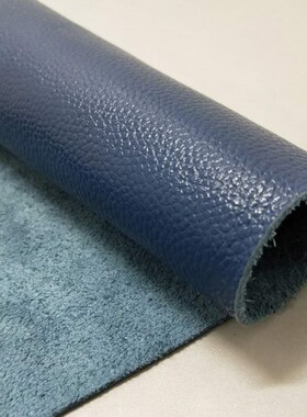 深蓝色头层牛皮皮料真皮手工diy材料皮革面料整张牛皮沙发软包皮
