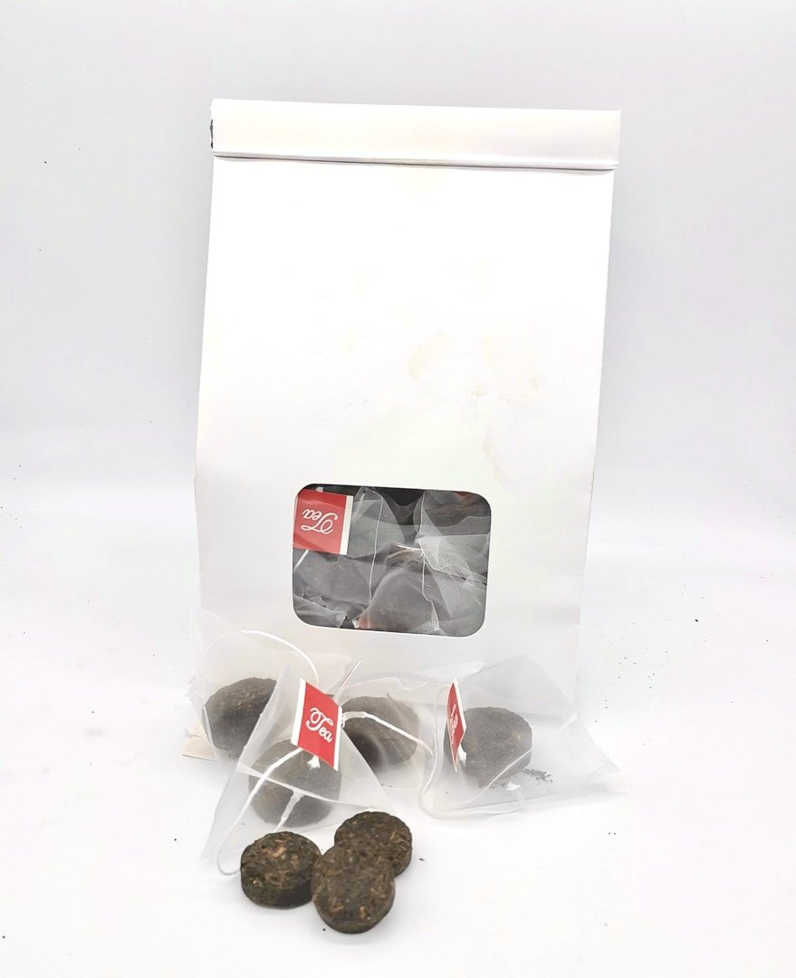 庄陈牌 2008年3克纽扣普洱沱茶便捷三角包 原味玫瑰 菊花三味可选