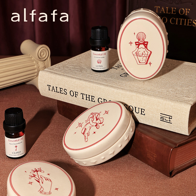 alfafa陶瓷收纳盒无火扩香石无火香薰节日礼品礼盒图片