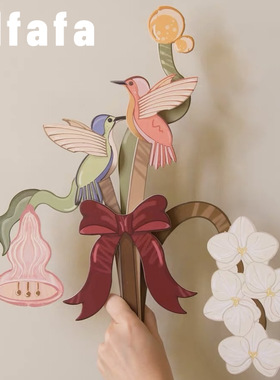 NEW原创花束手绘香氛花花卡桌面香薰摆件节日朋友送礼艺术感纸艺