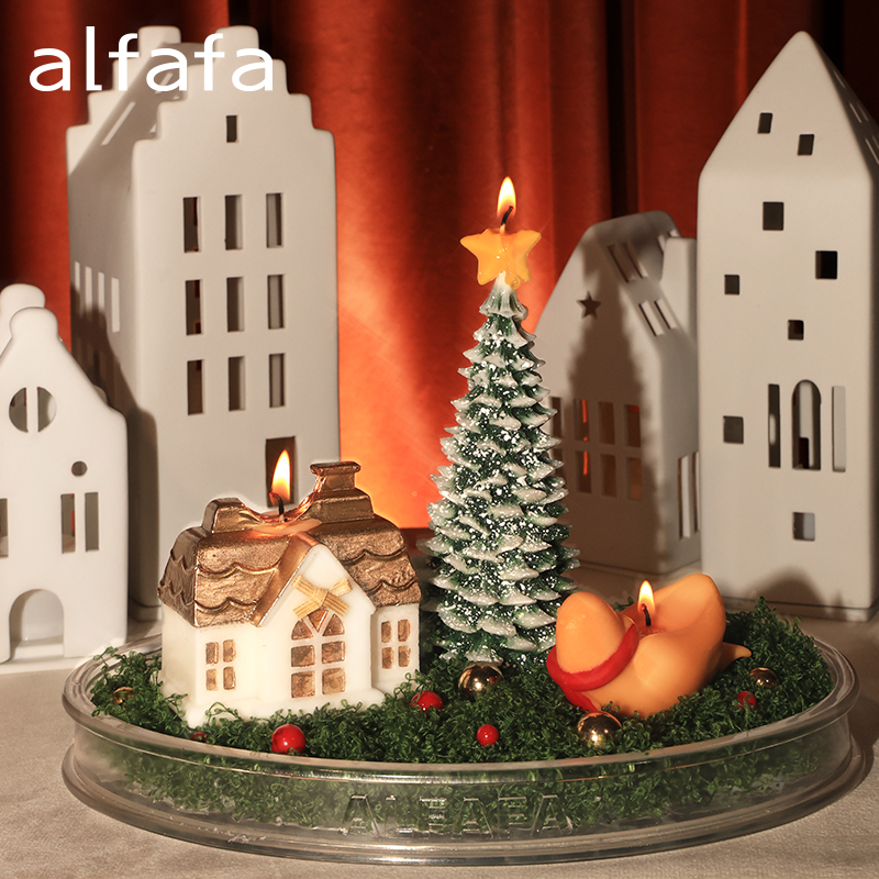 【新品】alfafa冬日绮梦香薰蜡烛礼盒圣诞礼物童话小镇圣诞限定