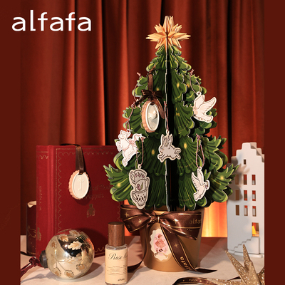 【新品】alfafa鎏金絮梦香氛日历圣诞树圣诞限定圣诞礼物摆件
