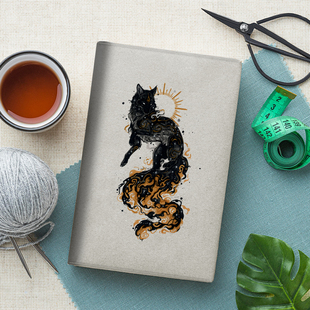 古代神话妖怪灵兽火狐书本保护活页本笔记本A5书衣a6书皮手帐定制