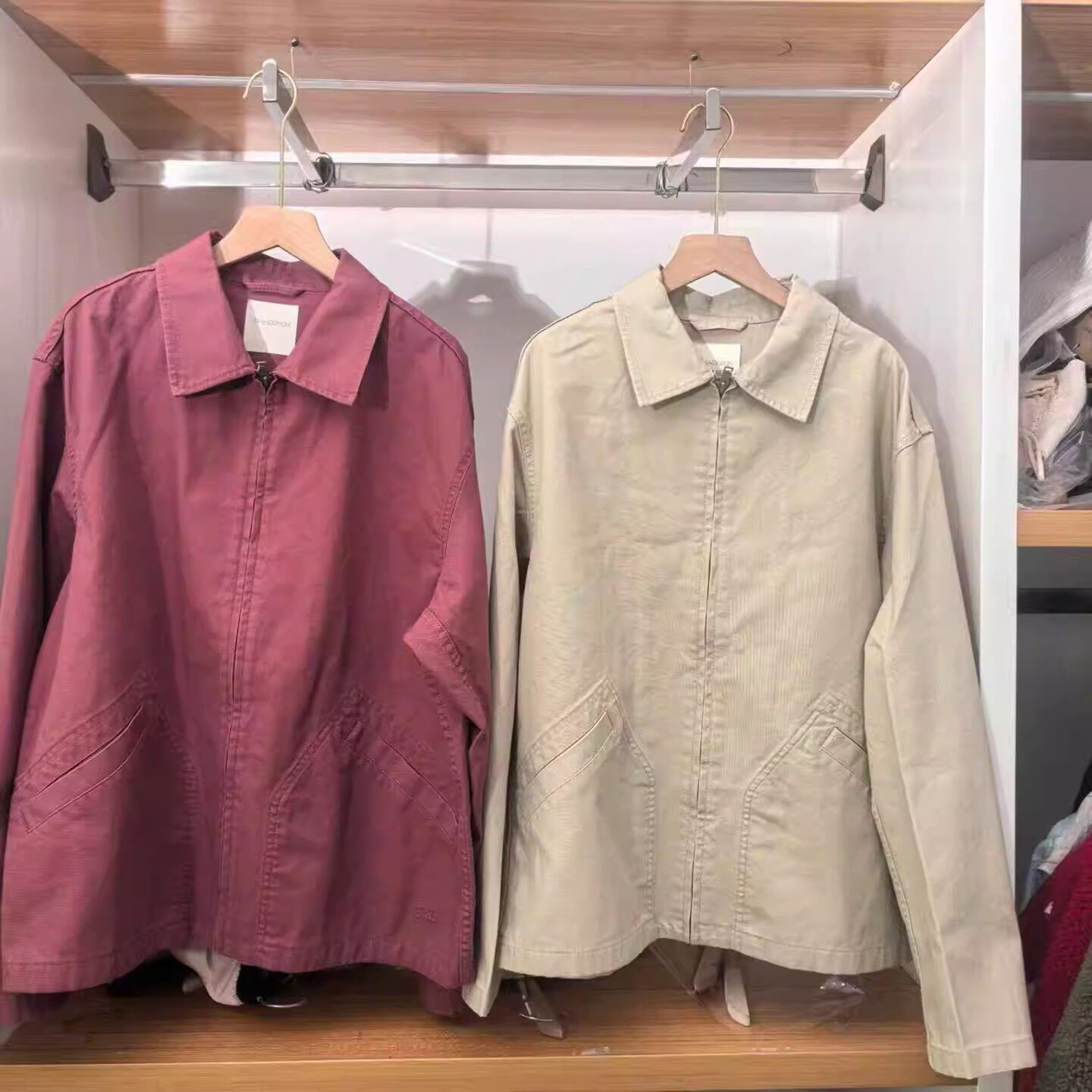 日单U家男装女装休闲翻领拉链宽松型茄克外套夹克春款484249