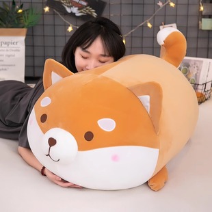 可爱柴犬公仔趴趴狗抱枕毛绒玩具柯基玩偶儿童生日新年礼物送女生