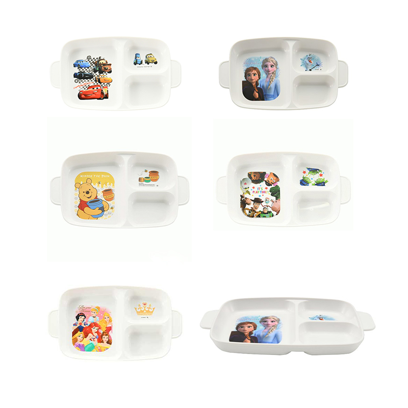 清仓特价 日本原装进口YAXELL塑料可高温消毒儿童宝宝分格餐盘