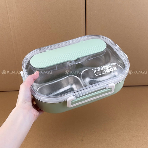 纯钛饭盒密封分格食品级便当便小学生上班族便携餐盒可微波炉加热