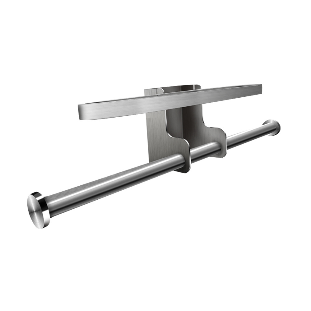 不锈钢衣架收纳神器免打孔阳台整理置物架省空间挂式放夹子的挂钩