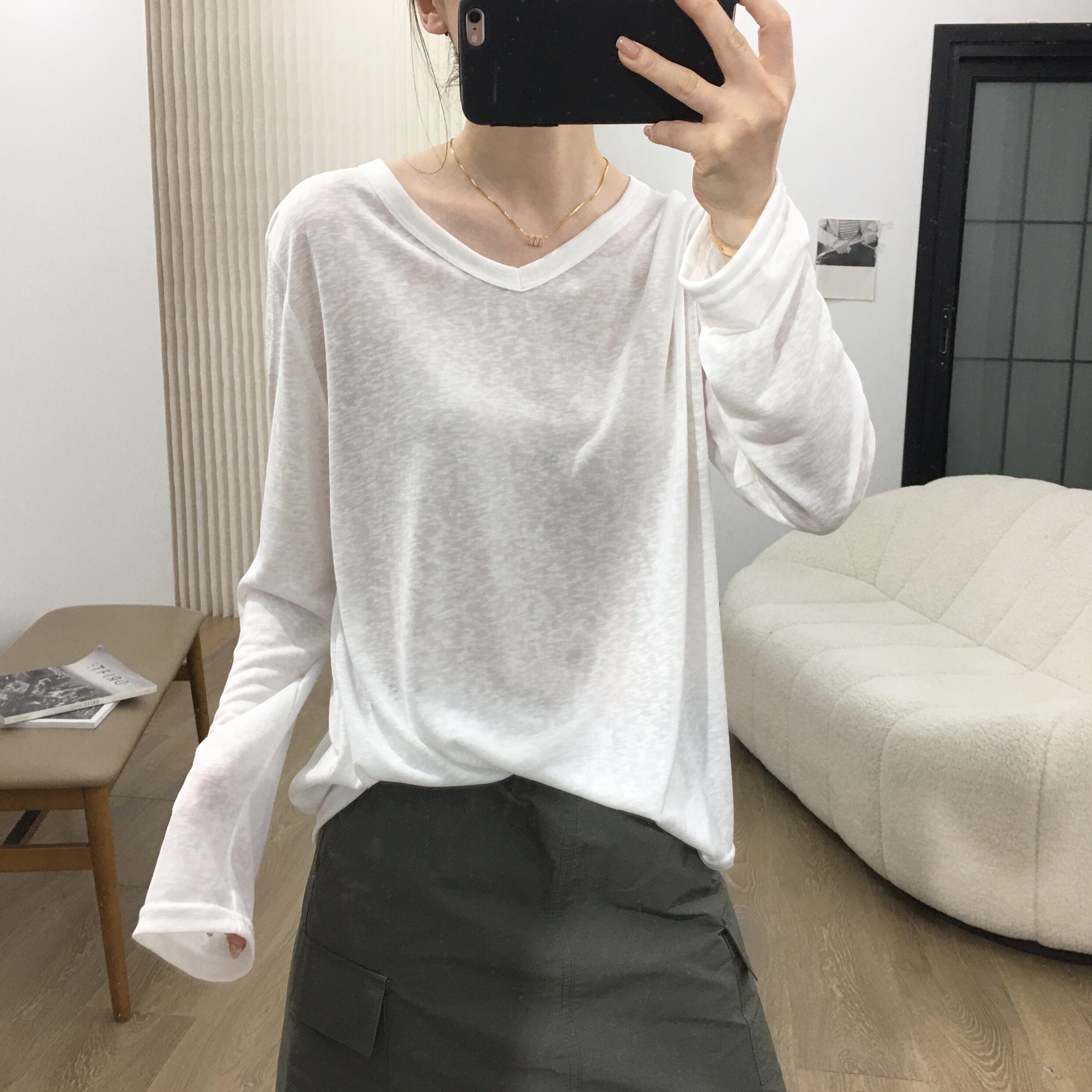 冰凉垂感空调衫宽松防晒衫