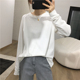 T恤女韩版 细米定制 纯色长袖 棉质插肩袖 亲肤宽松百搭上衣 春秋新款