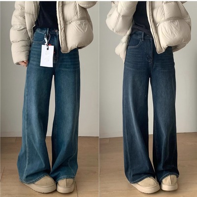 秒变大长腿直腿神直筒牛仔裤