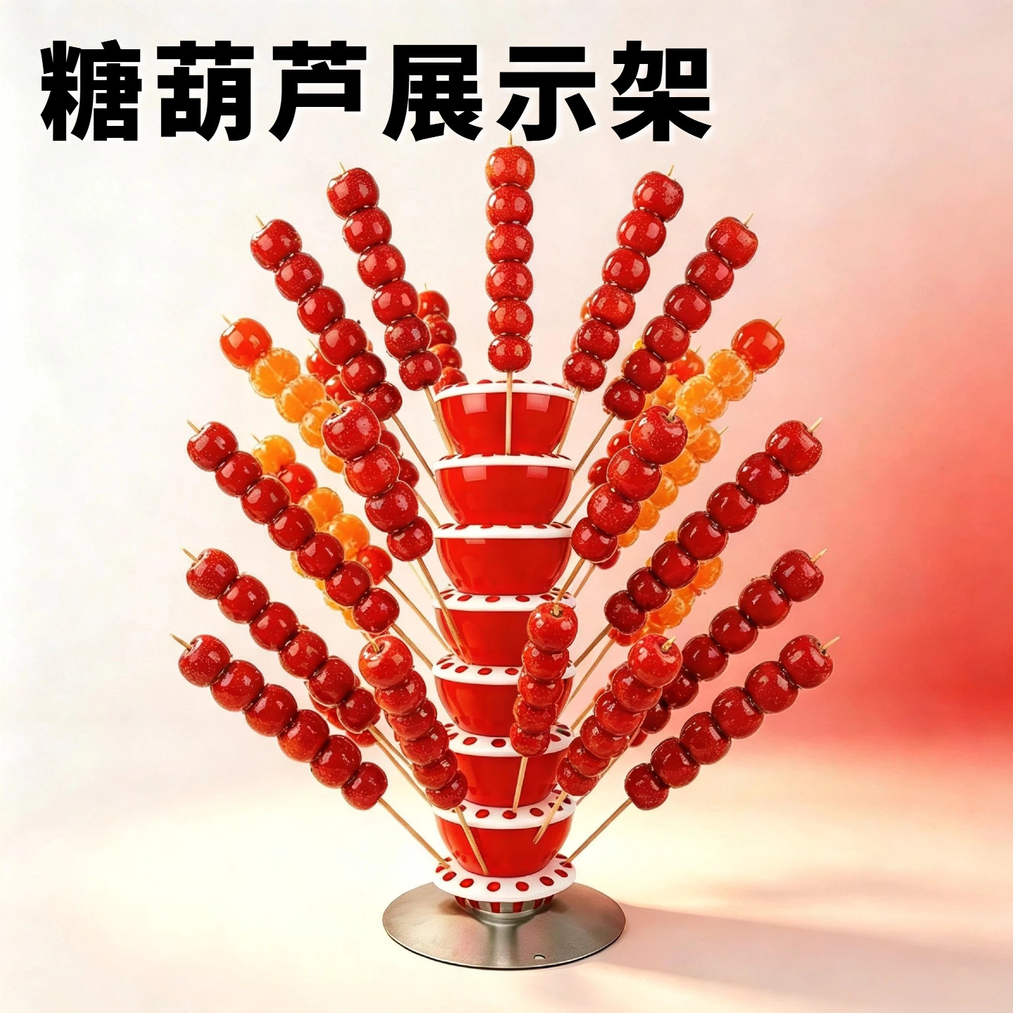 糖葫芦展示架子摆摊移动靶子插台图片
