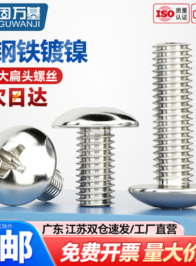 镀镍十字大扁头机丝TM蘑菇大伞头螺丝钉圆头螺栓机螺钉大全M3M4M5