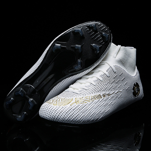 Adults Men's Soccer Cleats Shoes High-top Football Boots FG
