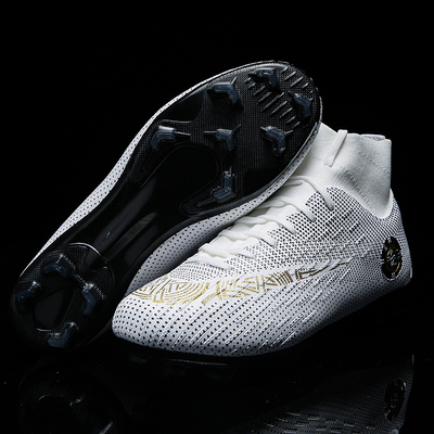 Adults Men's Soccer Cleats Shoes High-top Football Boots FG