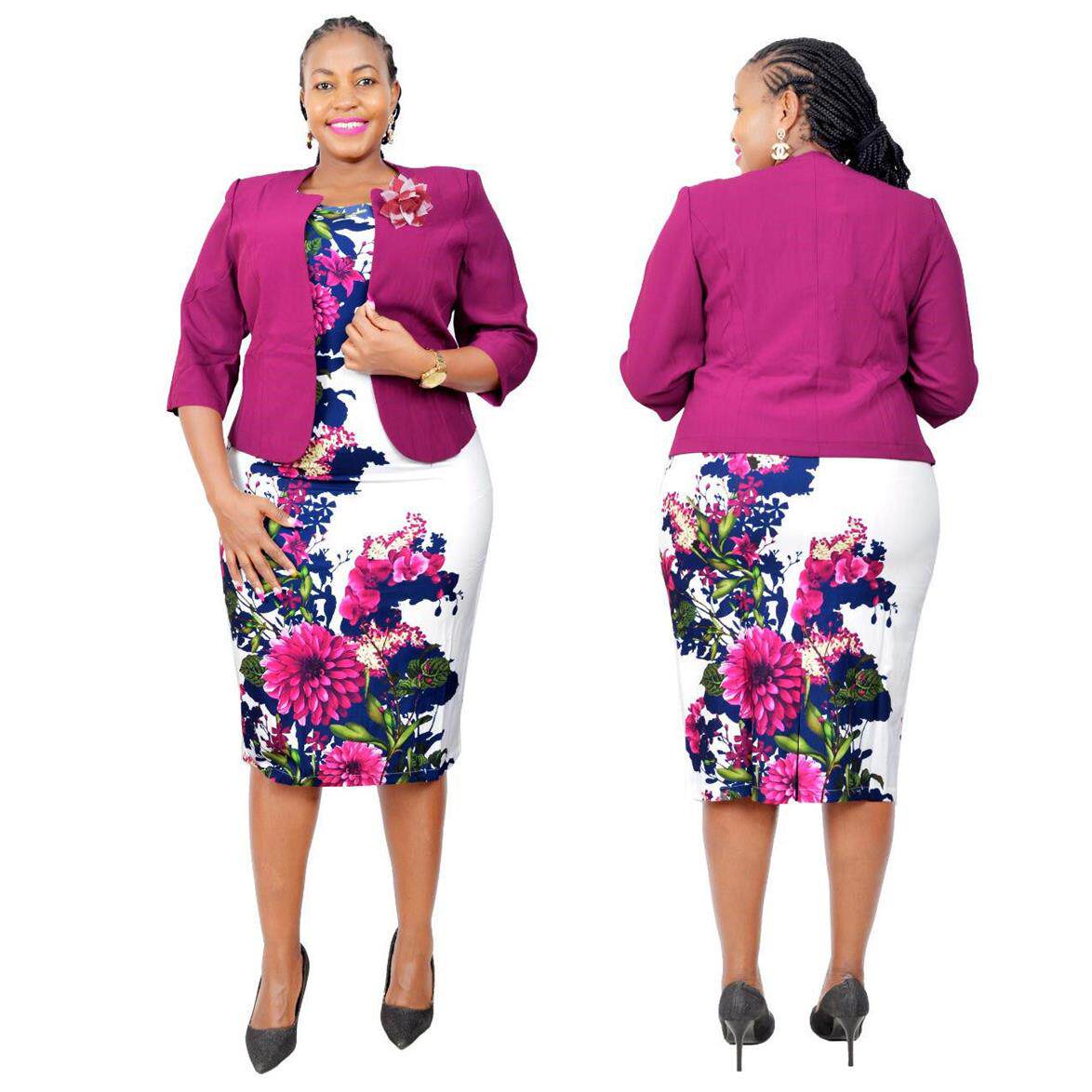 African fashion plus size long-sleeved women dress 2XL-6XL