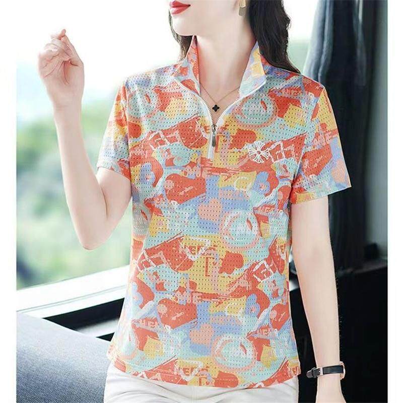 冰丝短袖t恤女夏装2025新款