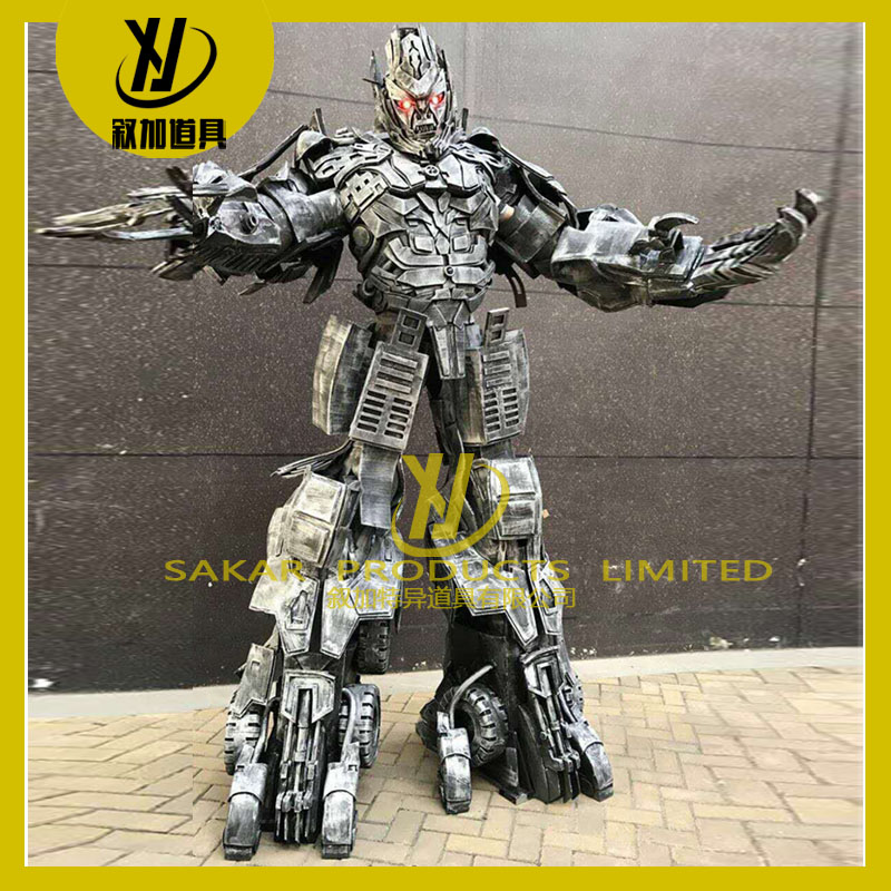 变形金刚大型真人版可穿戴机器人铠甲盔甲威震天COS服装暖场道具