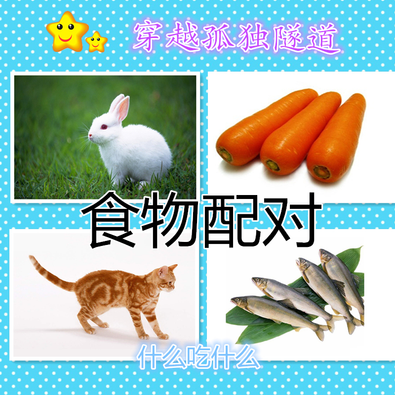 吃什么卡片康复训练教具儿童教学