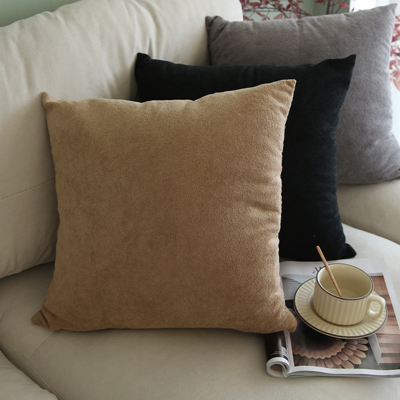 纯色亲肤柔软加厚饱满沙发靠垫