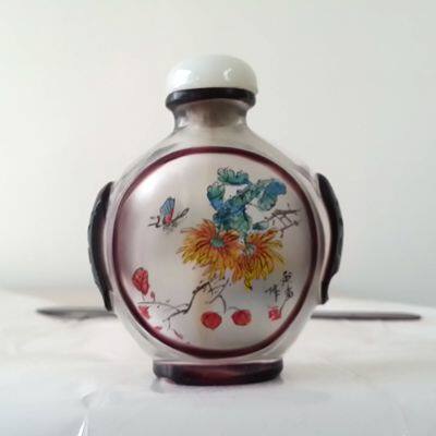 老套料内画壶,琉璃,鼻烟壶,收藏品,山东博山钱延声大师级内画。