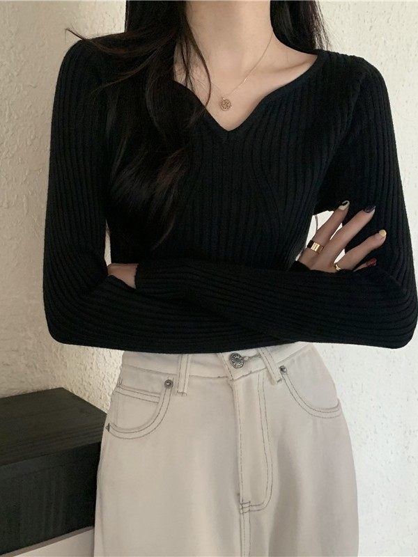 黑色打底衫女2025新款秋冬季内搭可外穿轻奢高级感低领针织衫上衣