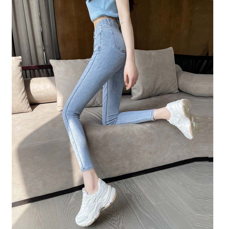 九分牛仔裤女夏季薄款2026新款高腰修身显瘦小个子紧身小脚铅笔裤