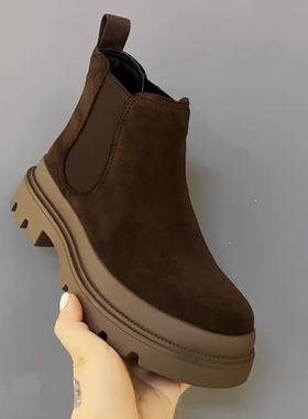 882-3头层牛皮休闲新款高帮加绒男士黑色磨砂皮鞋透气韩版休闲男