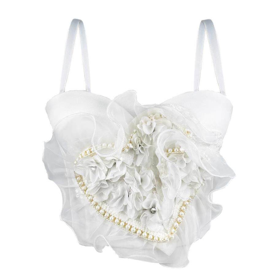 Strapless camisole top lace corset