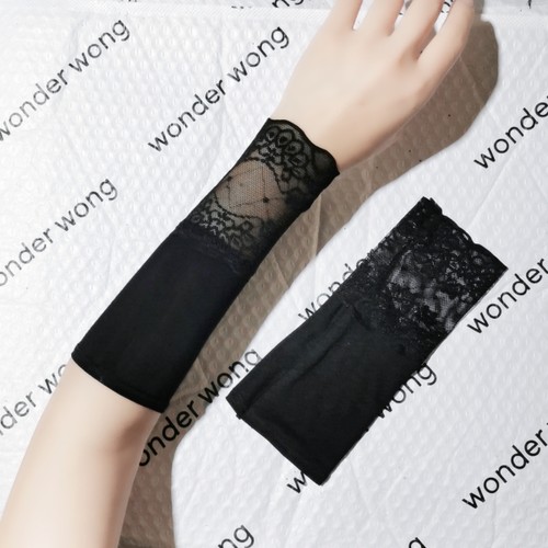 秋冬女士袖口装饰保暖遮挡疤痕拼接蕾丝花边内搭假袖子短款护臂套