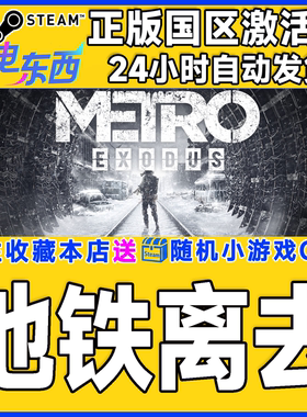 Steam正版 地铁离乡 地铁离去 国区激活码cdk Metro Exodus 秒发