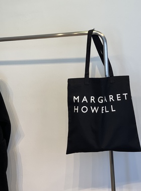 小众Margaret Howell字母ins女大容量学生布袋帆布包同款自制背包